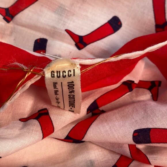 Gucci Vintage Equestrian Boot Scarf/Handkerchief - Picture 2 of 9